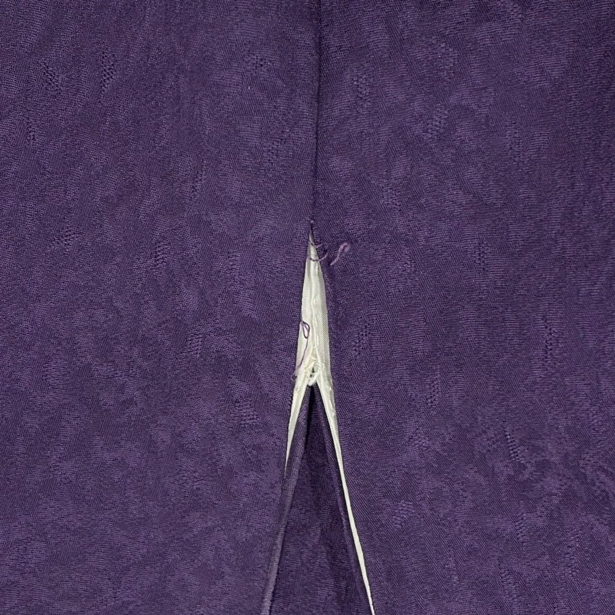 訪問服 身長157.5cm 袖長68cm L 雙層 辻花染 金銀彩 漸層 紫 純蠶絲 名品級