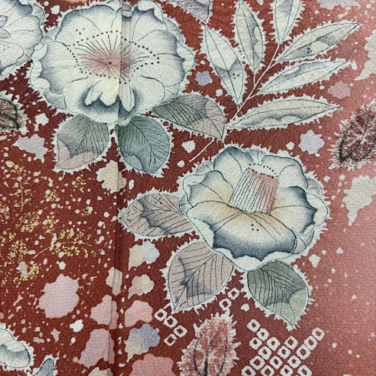【美品】訪問服 身長158cm 袖長63cm S 雙層 翠山工房 落款あり 辻花染 金銀彩 漸層 鮭粉色 純蠶絲 名品級