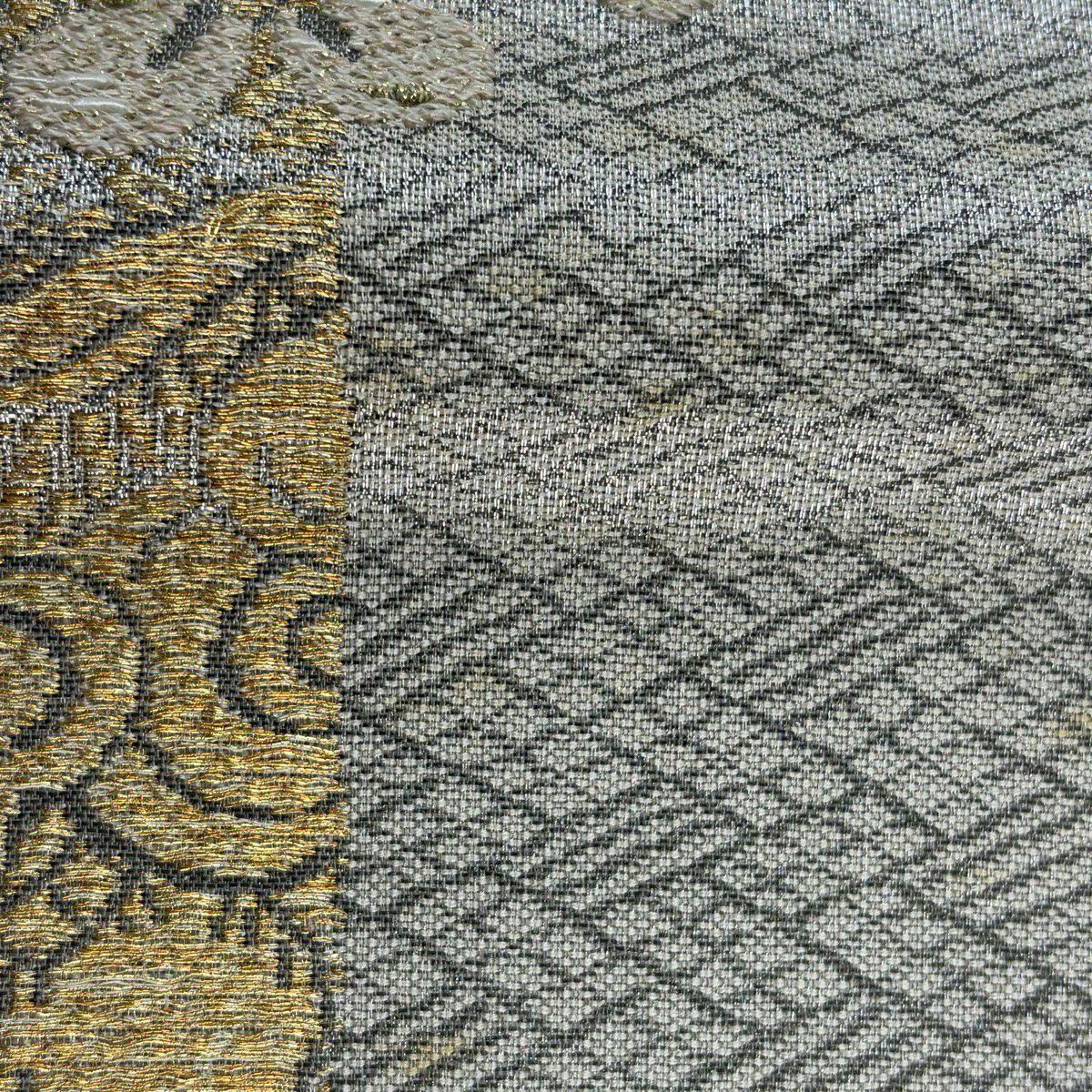 袋帶 名品級 松樹竹子梅花 櫻花 金絲 銀絲 銀色 六通 純蠶絲