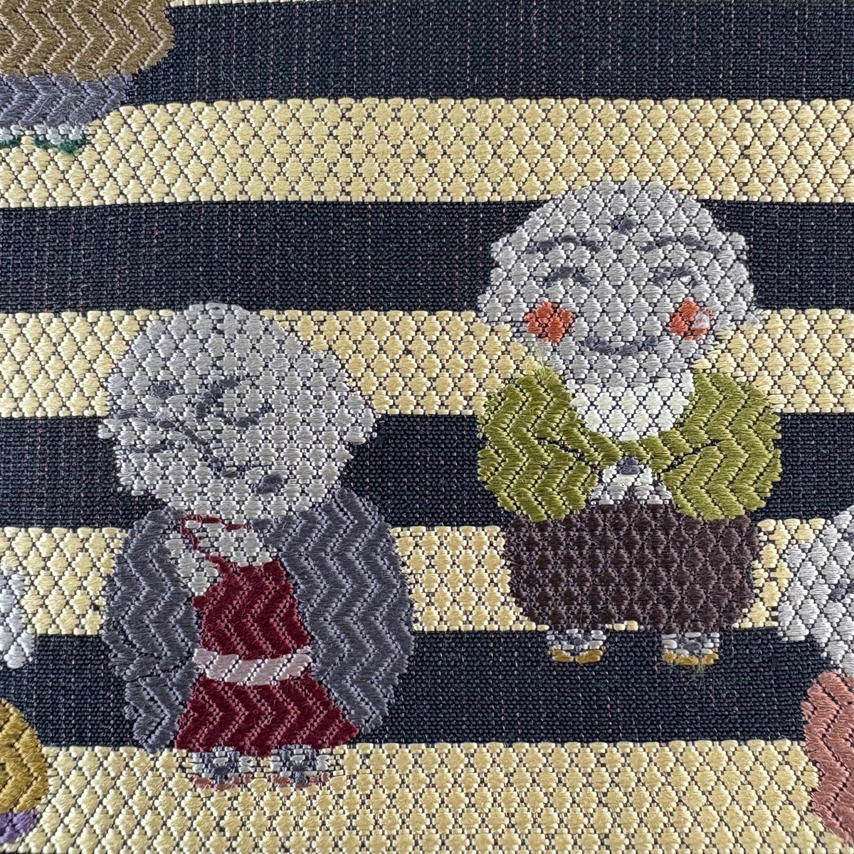 【美品】名古屋帶 名品級 地藏 信號 金絲 黑 純蠶絲