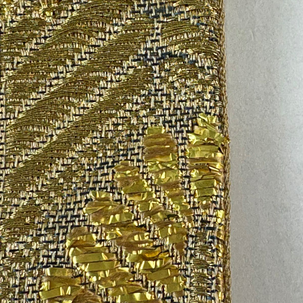 袋帶 名品級 若松樹 市松樹 金絲 金金箔 金 六通 純蠶絲