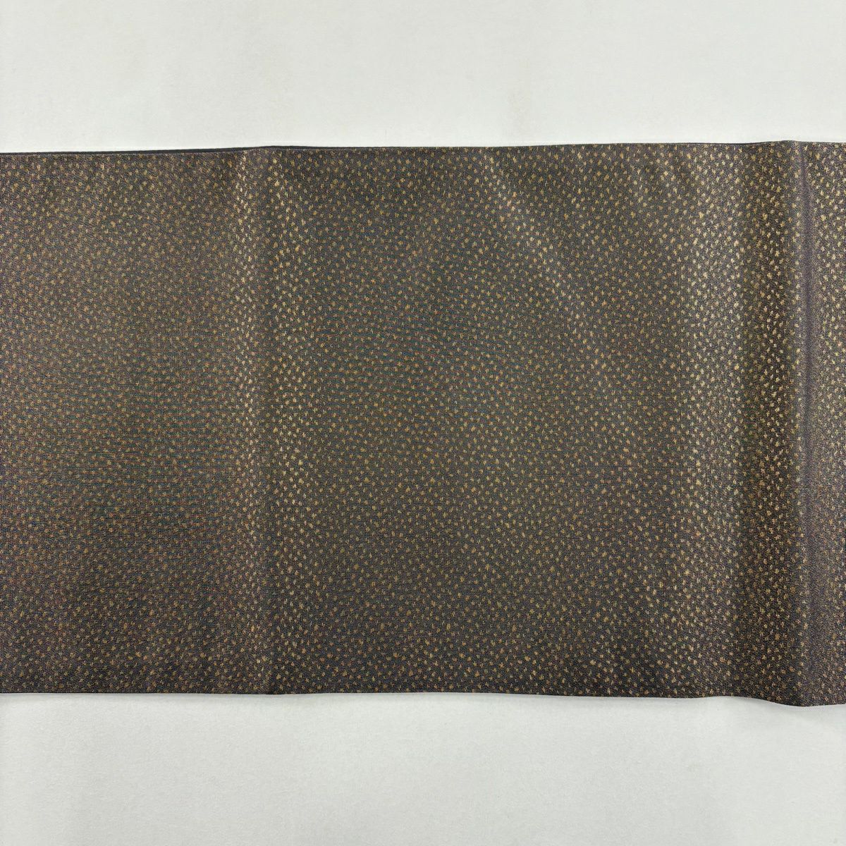 【美品】 袋帶 名品級 落款あり 辻花染 金金箔 金通 灰紫 お太鼓柄 純蠶絲
