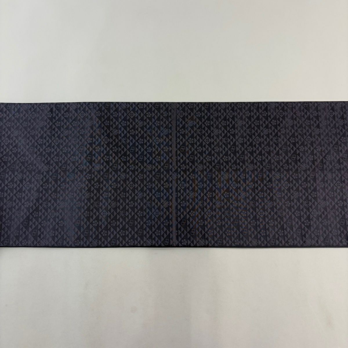 袋帶 名品級 西陣織 七寶地有職華紋 金絲 唐織 紫 六通 純蠶絲