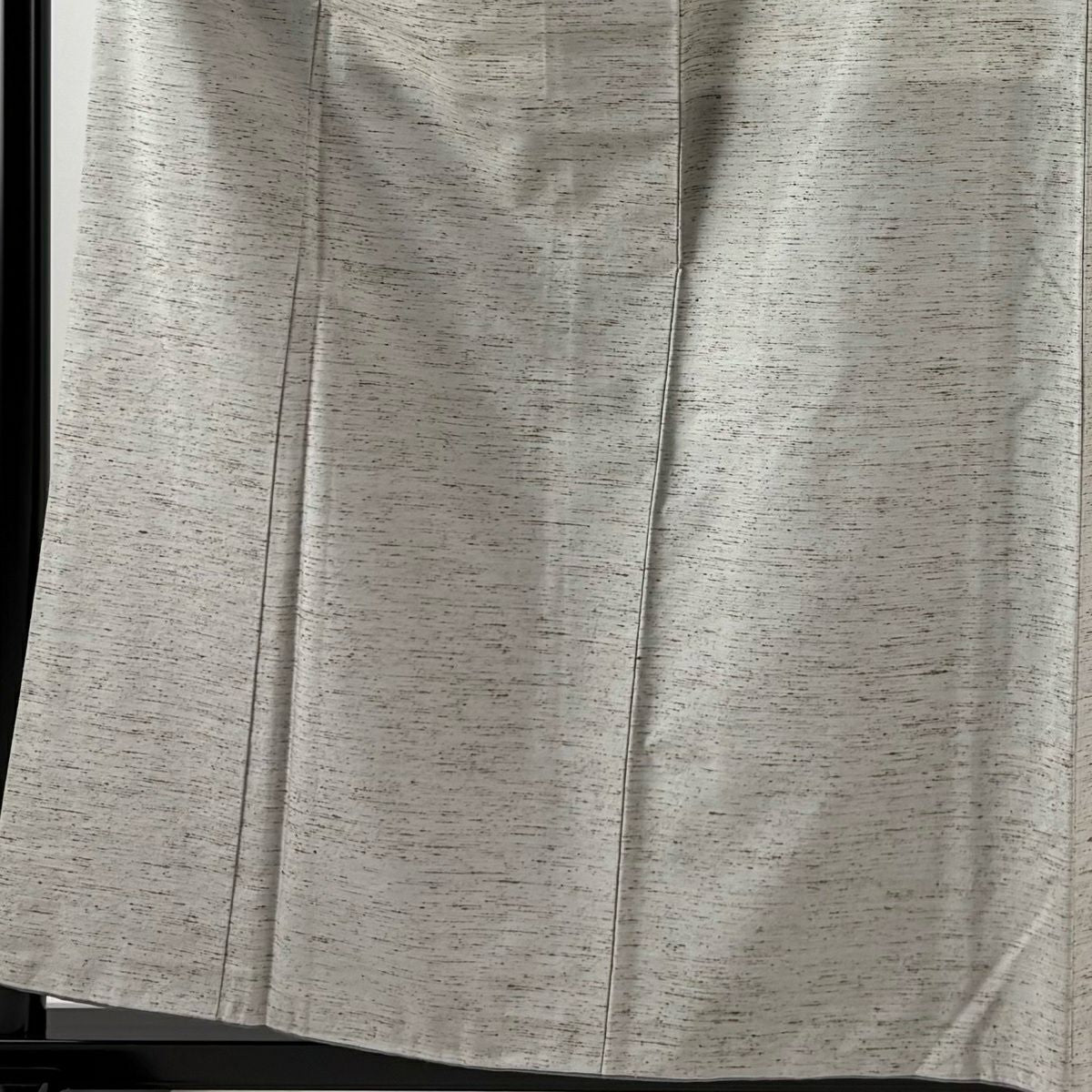 【美品】 紬織 身長158.5cm 袖長64.5cm M 雙層 背抜 灰 純蠶絲 秀品級