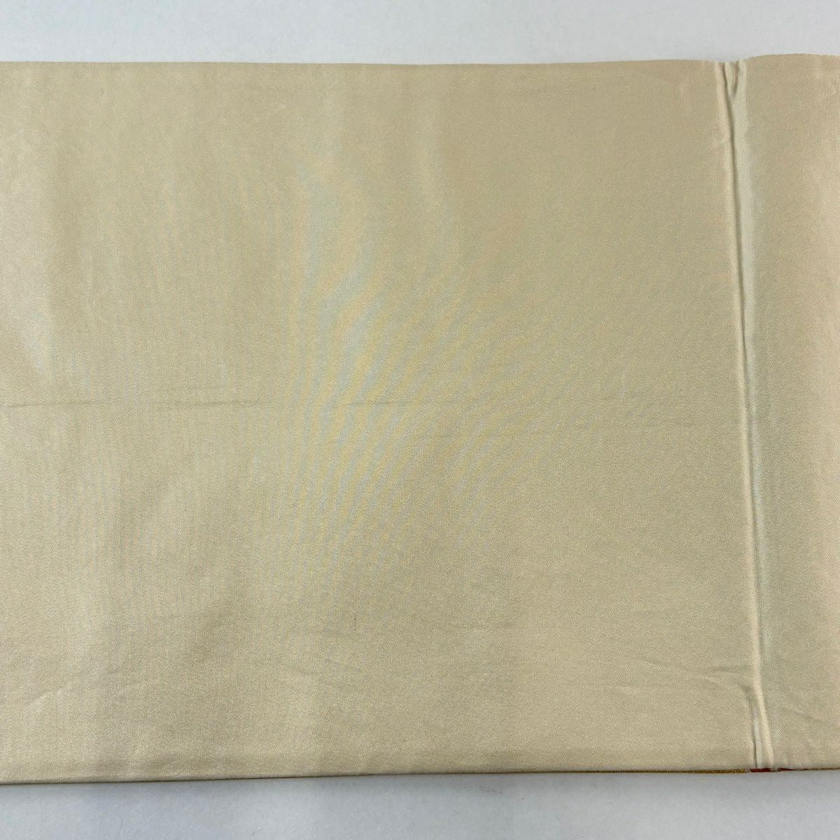【美品】 袋帶 秀品級 尾長鳥 梅花 金絲 金金箔 山吹 深黃 六通 純蠶絲