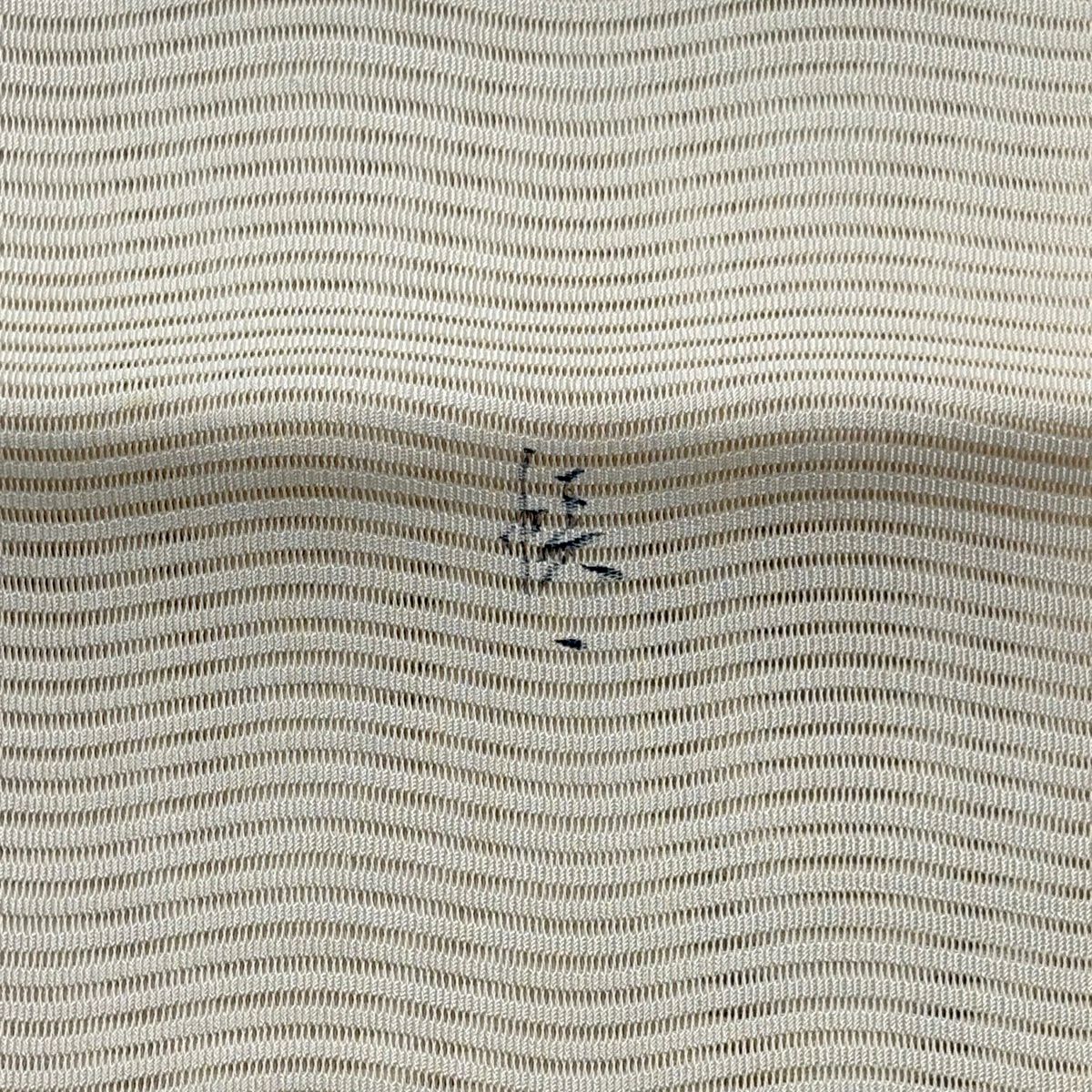 名古屋帶 秀品級 夏帶 絽 八寸名古屋帶 松樹葉仕立 枝花 奶油色 純蠶絲