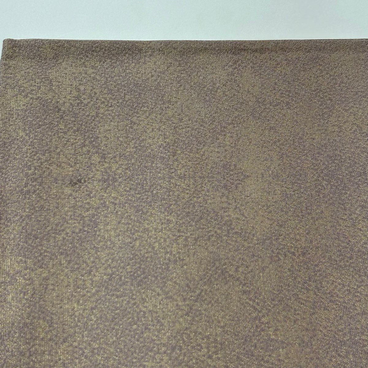 【美品】 袋帶 秀品級 草花紋紋 七寶紋 刺繡 金絲 紫色 お太鼓柄 純蠶絲