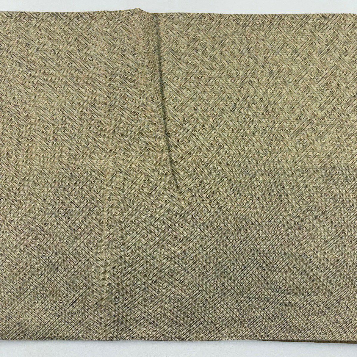 【美品】 袋帶 秀品級 彫漆 唐華更紗圓紋 金銀線 金金箔 青綠 六通 純蠶絲