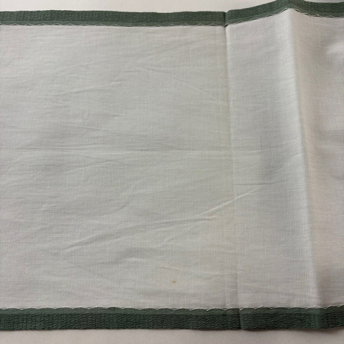 開口名古屋帶 優品級 夏帶 絽 草花紋 幾何圖案 淺綠 純蠶絲