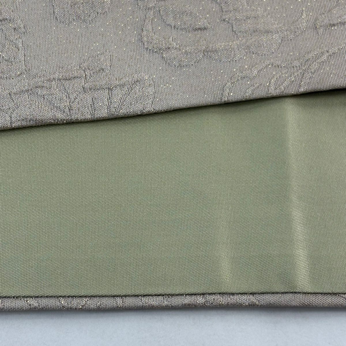 【美品】 袋帶 秀品級 落款あり 鳳翔 樹木 金銀彩 金通 薄茶 純蠶絲 お太鼓柄