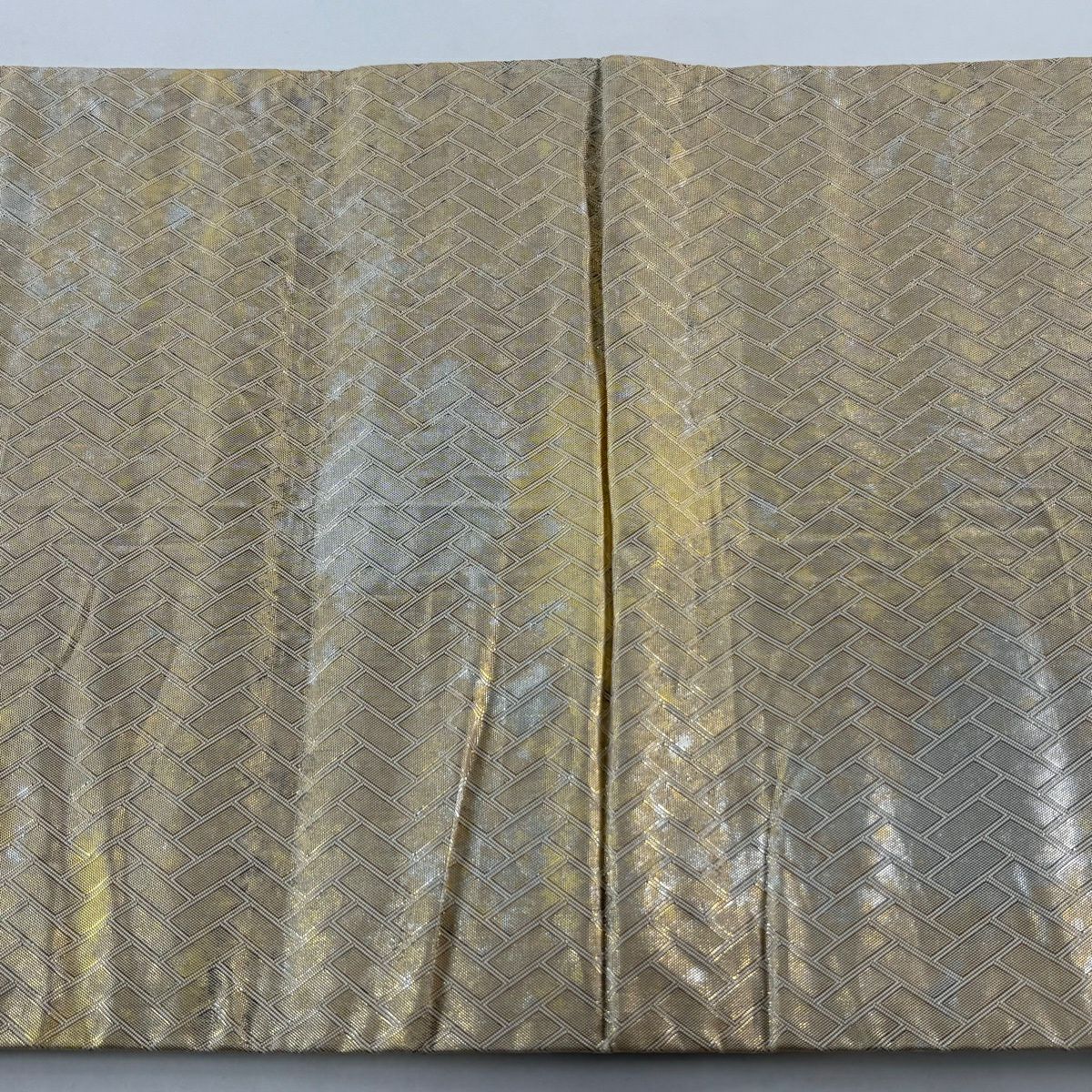 袋帶 秀品級 菊花 鴛鴦 刺繡 金金箔 金色 六通 純蠶絲