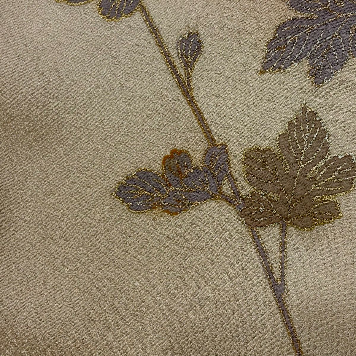 訪問服 身長161.5cm 袖長65.5cm M 雙層 雪輪 菊花 金絲 金銀彩 鮭粉色 純蠶絲 秀品級