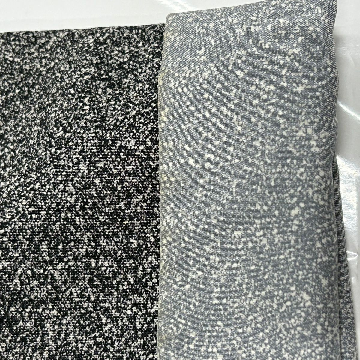 付下 身長152.5cm 袖長62.5cm S 雙層 扇子 草花紋紋 刺繡 金彩裝飾 黑灰 純蠶絲 秀品級