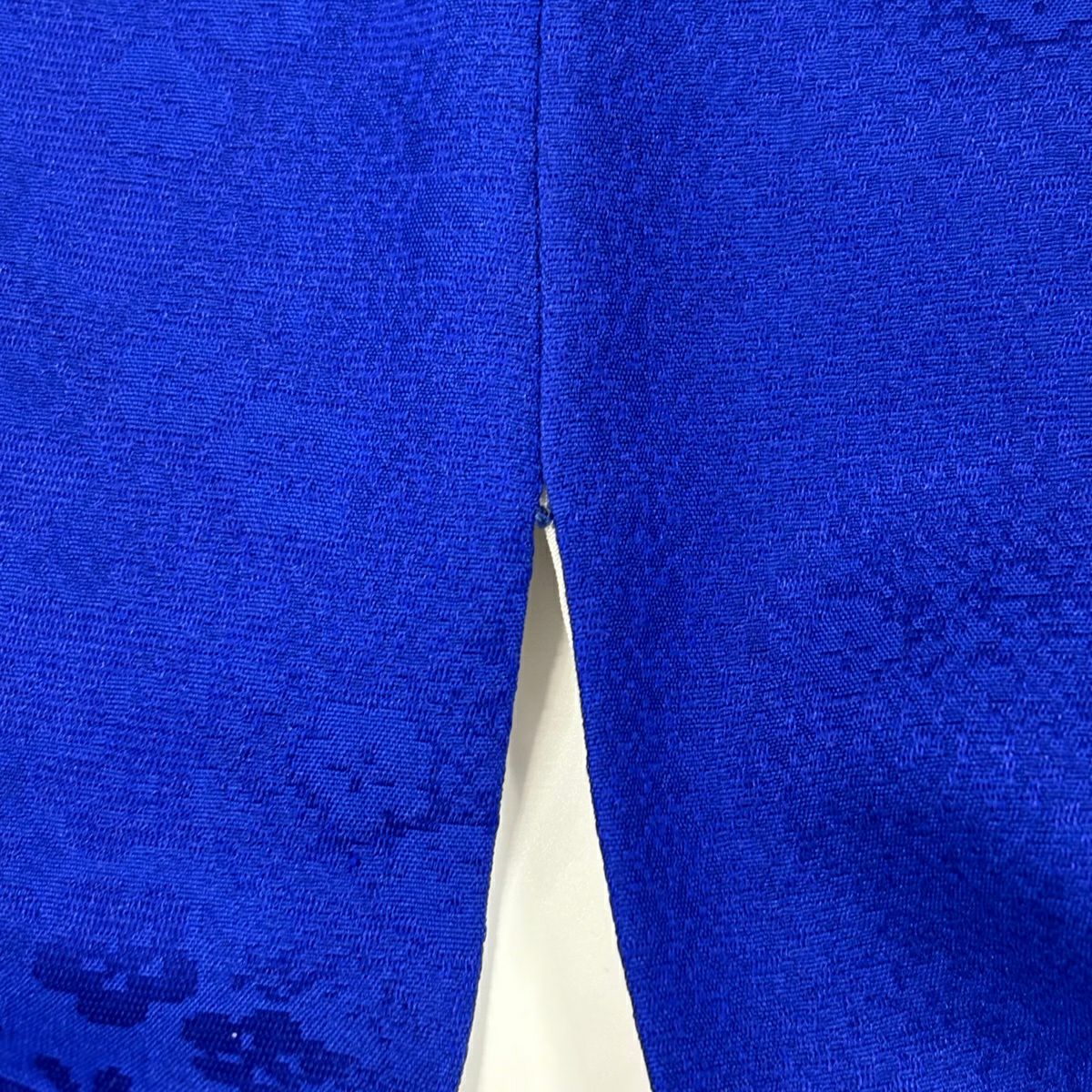 【美品】振袖禮服 身長165.5cm 袖長68cm L 雙層 袋帶全套 樱花 鞠 金絲 金銀彩 藍色 純蠶絲 優品級