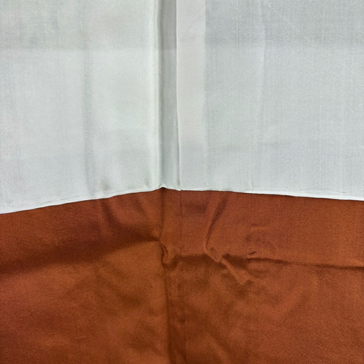 【美品】結城紬織 身長158.5cm 袖長65cm M 雙層 本場結城紬織 100龜甲 證書あり 雲文 霞 灰綠 純蠶絲 逸品級