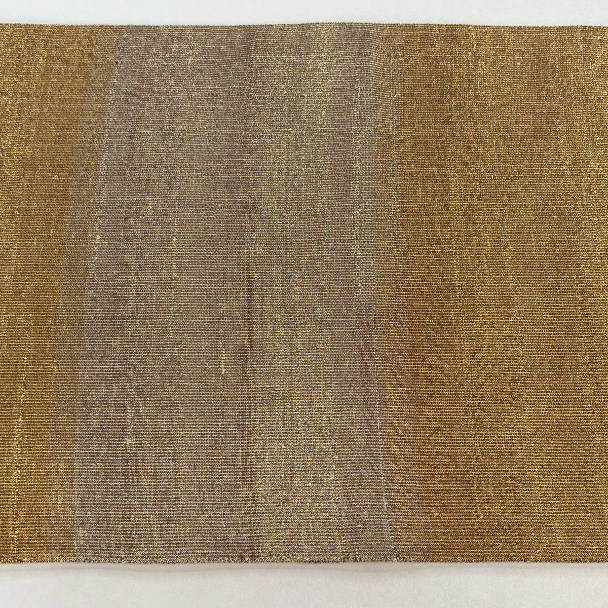 【美品】 袋帶 逸品級 桝屋高尾 有落款 段霞紋 金金箔 金色 全通 純蠶絲