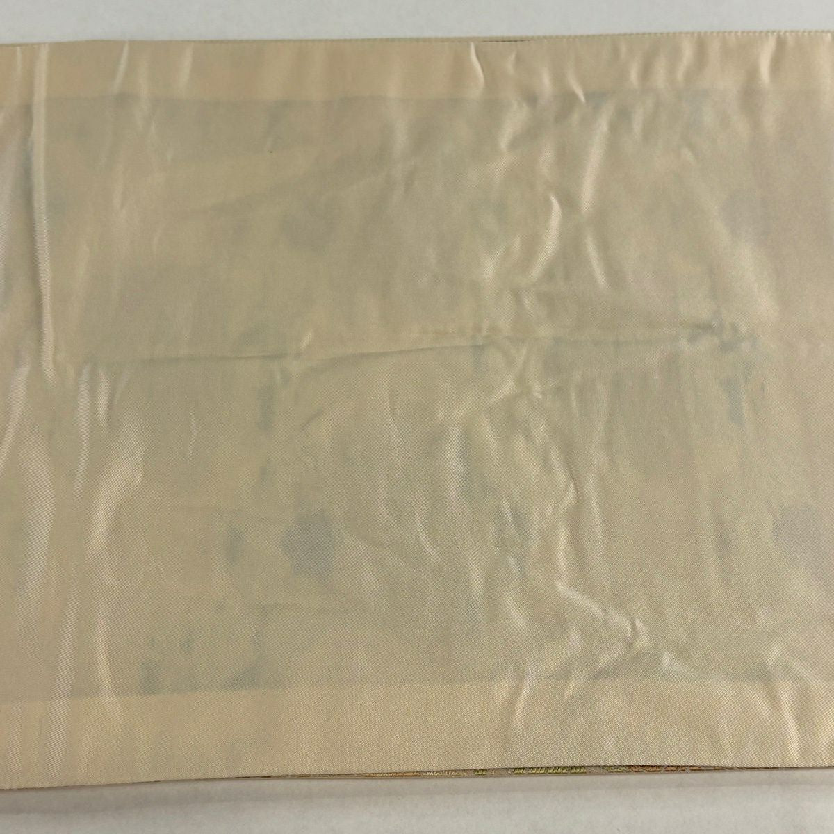 袋帶 逸品級 花蝶 立涌 米色 全通 純蠶絲