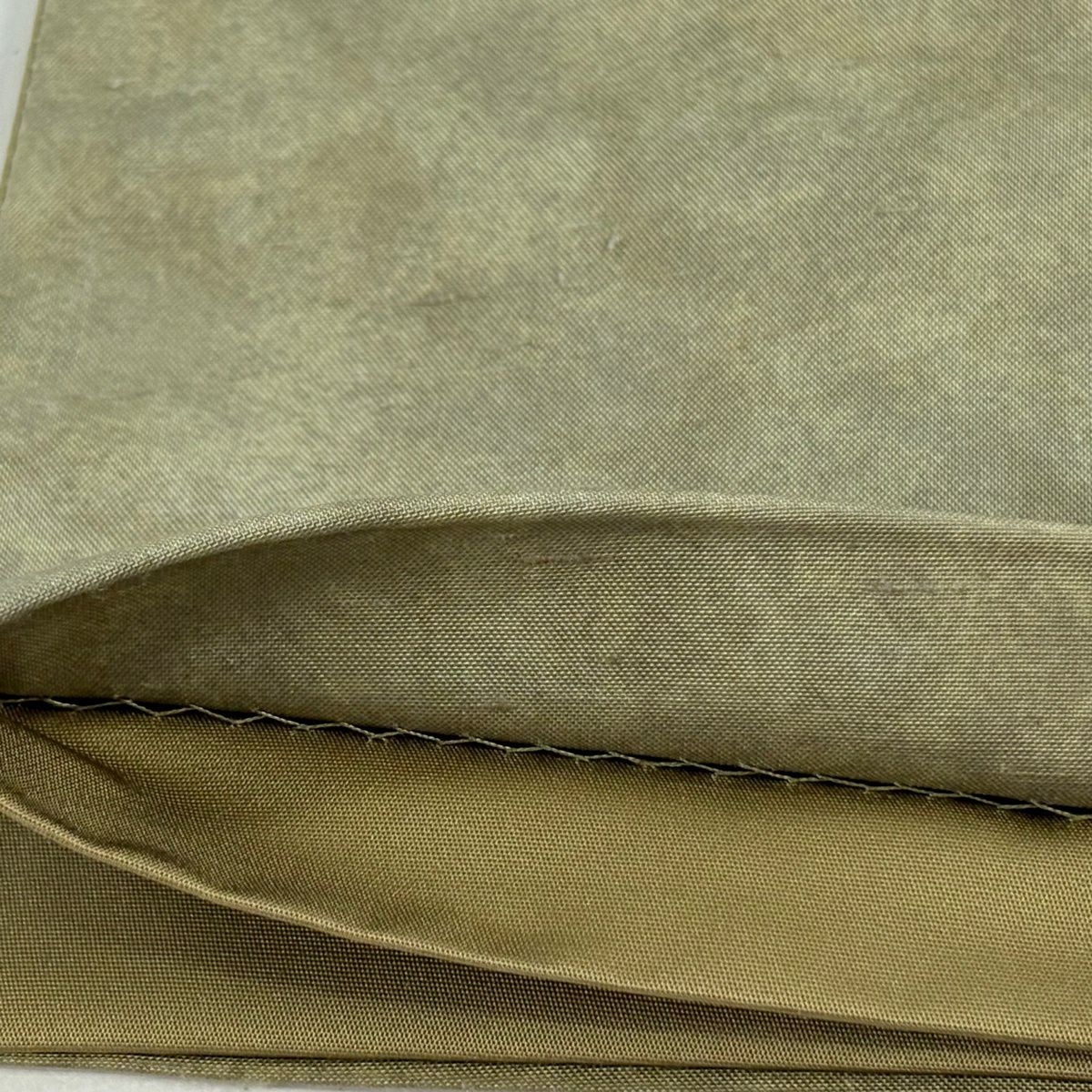 【美品】 袋帶 逸品級 證書齊全 牛首紬織織 動物 幾何學 茶綠 金銀彩 純蠶絲