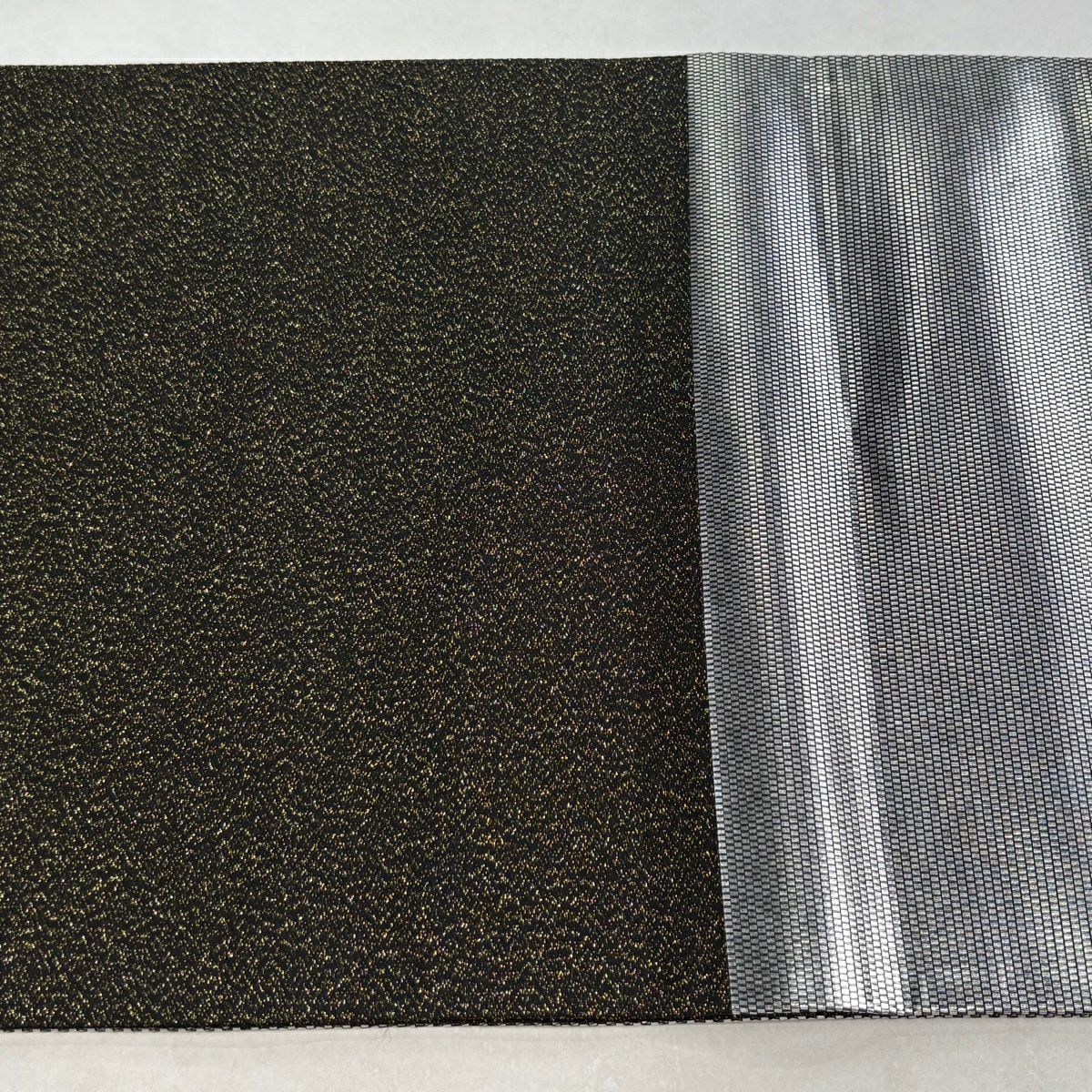 【美品】 袋帶 逸品級 木村幸啓 笠松樹 金金箔 手織 銀色 大鼓圖案 純蠶絲