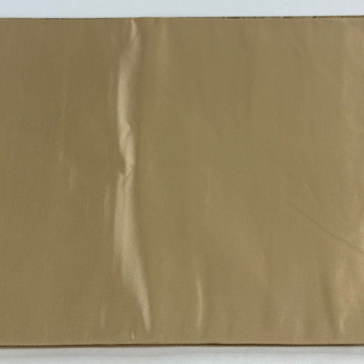 【美品】 袋帶 逸品級 落款 牛首紬織織 墨流し 幾何學圖案 金銀彩 金色 全通 純蠶絲