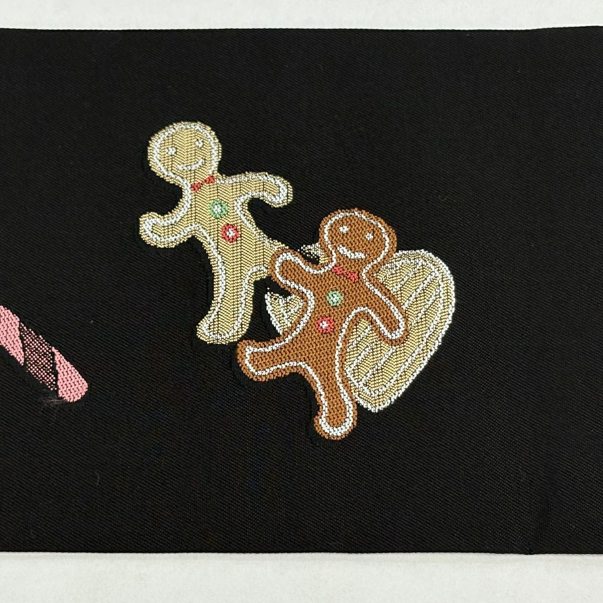 【美品】名古屋帶 逸品級 蛋糕 糖果 黑 純蠶絲