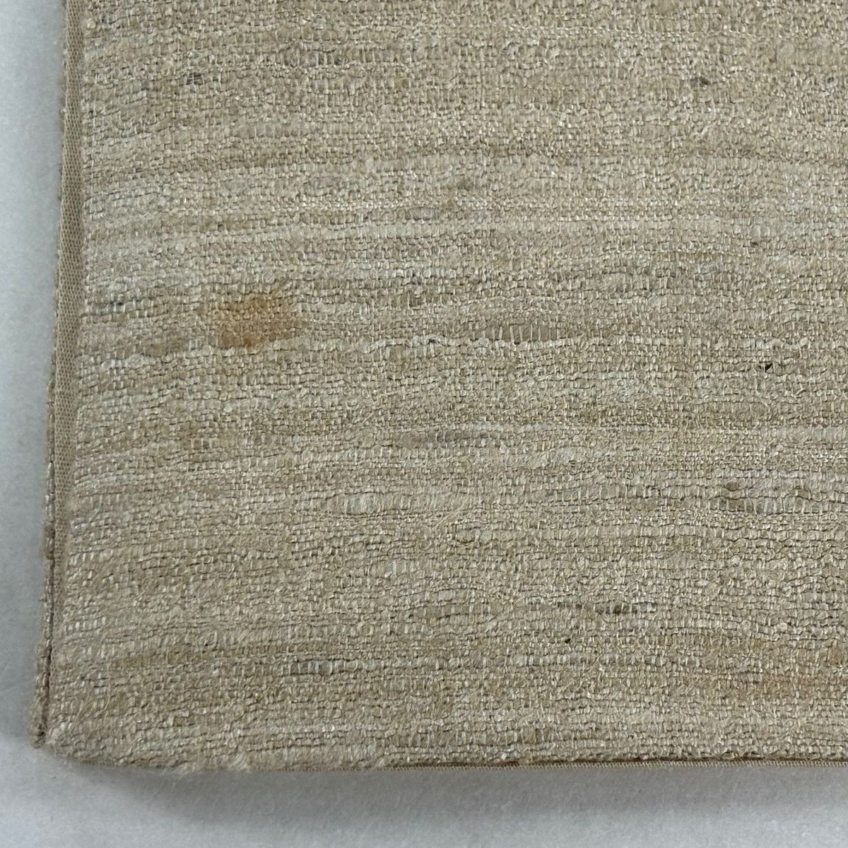 【美品】 袋帶 逸品級 人物 幾何學 薄茶 素材 純蠶絲