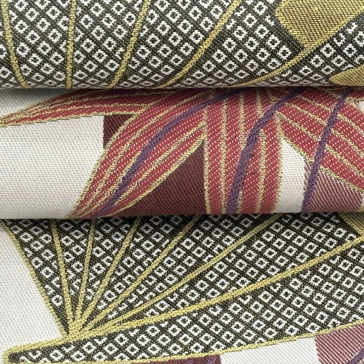 半幅帶 優品級 桧扇子 竹子 灰 化纖