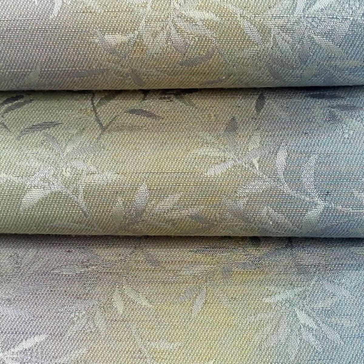 【美品】半幅帶 優品級 葉紋 灰綠 化纖
