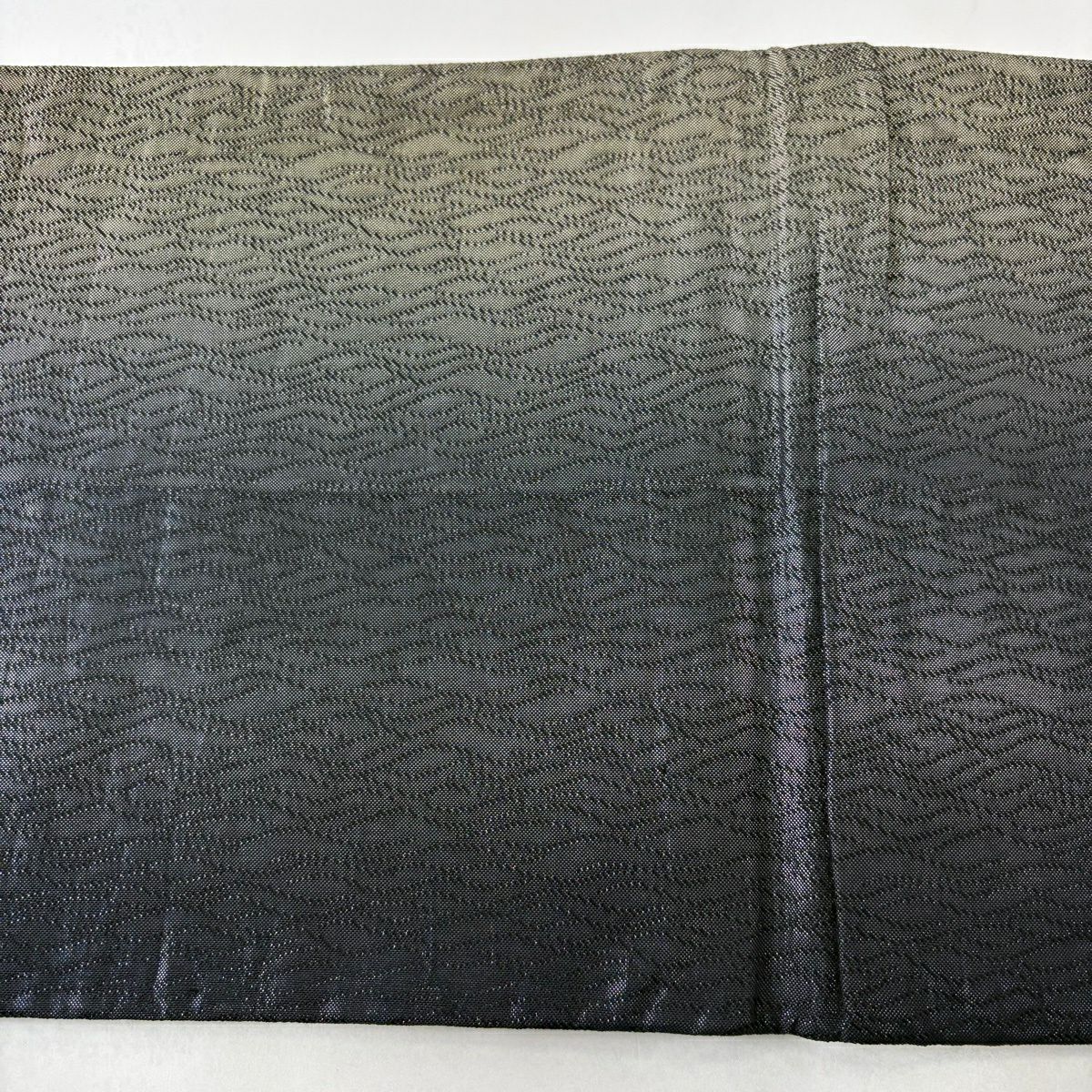【美品】 袋帶 秀品級 花瓣 金銀絲 金金箔 灰色 六通 純蠶絲