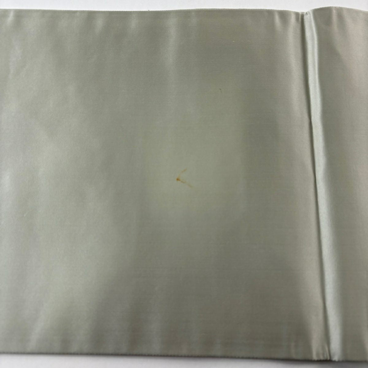 【美品】 袋帶 秀品級 向鳥 花唐草紋 金絲 刺繡 灰綠 お太鼓圖案 純蠶絲