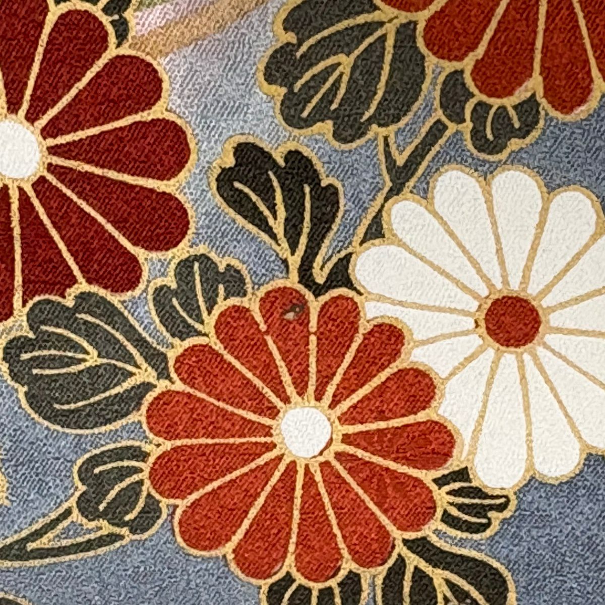 訪問服 身長164.5cm 袖長65.5cm M 雙層 松樹竹子梅花 青海波 金絲 金銀彩 紅茶 純蠶絲 秀品級