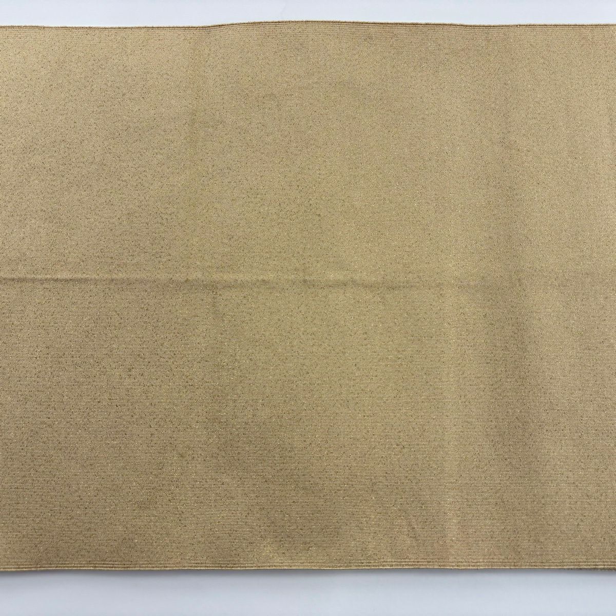 名古屋帶 秀品級 八寸名古屋帶 關西裁縫 段紋 金銀彩 金通し 米色 純蠶絲