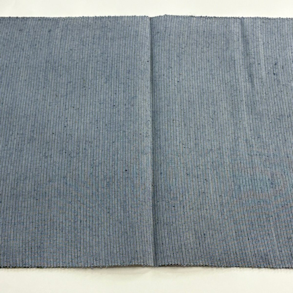 【美品】 名古屋帶 秀品級 八寸名古屋帶 紬織織 草花紋紋 幾何學圖案 金金箔 青灰 純蠶絲