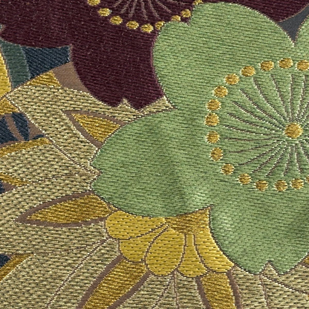 袋帶 秀品級 樱花 球 金絲 黑灰 六通 純蠶絲