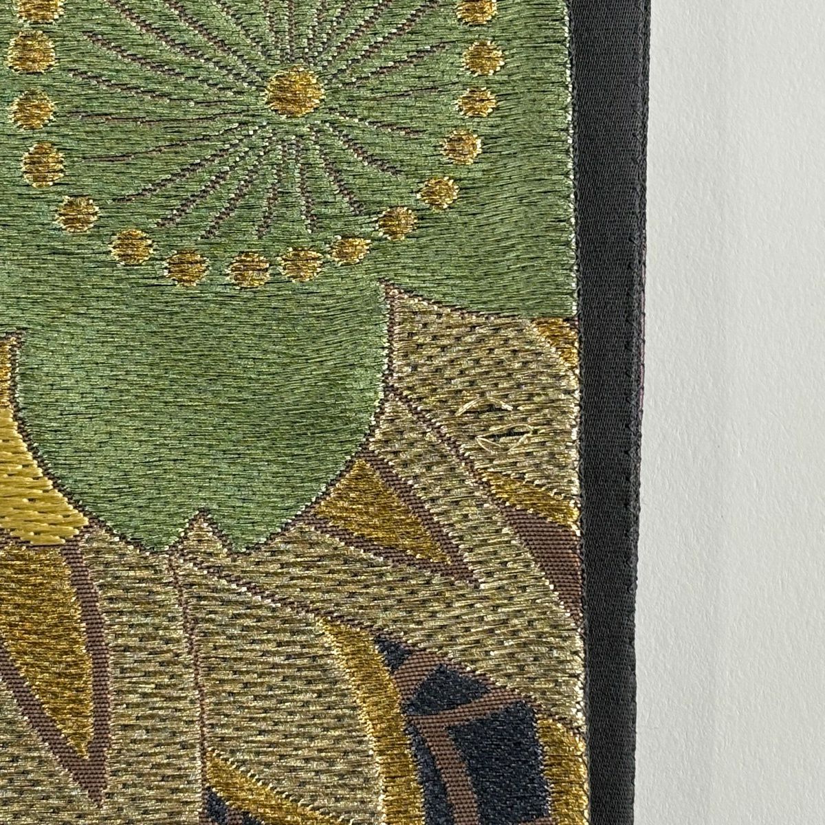 袋帶 秀品級 樱花 球 金絲 黑灰 六通 純蠶絲