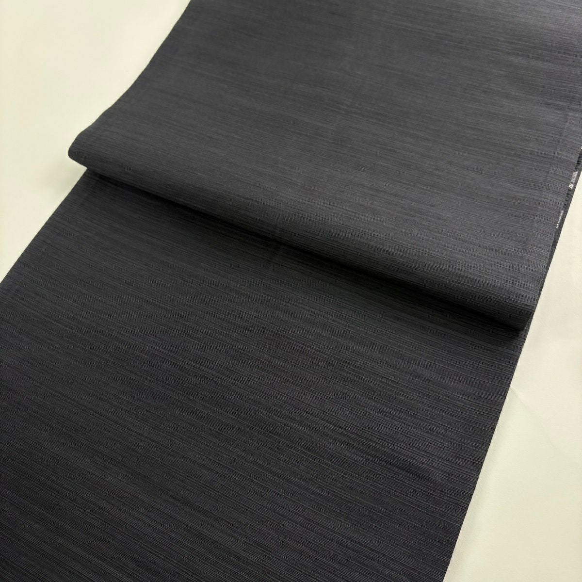 袋帶 秀品級 斜紋 墨 黑 全通 純蠶絲