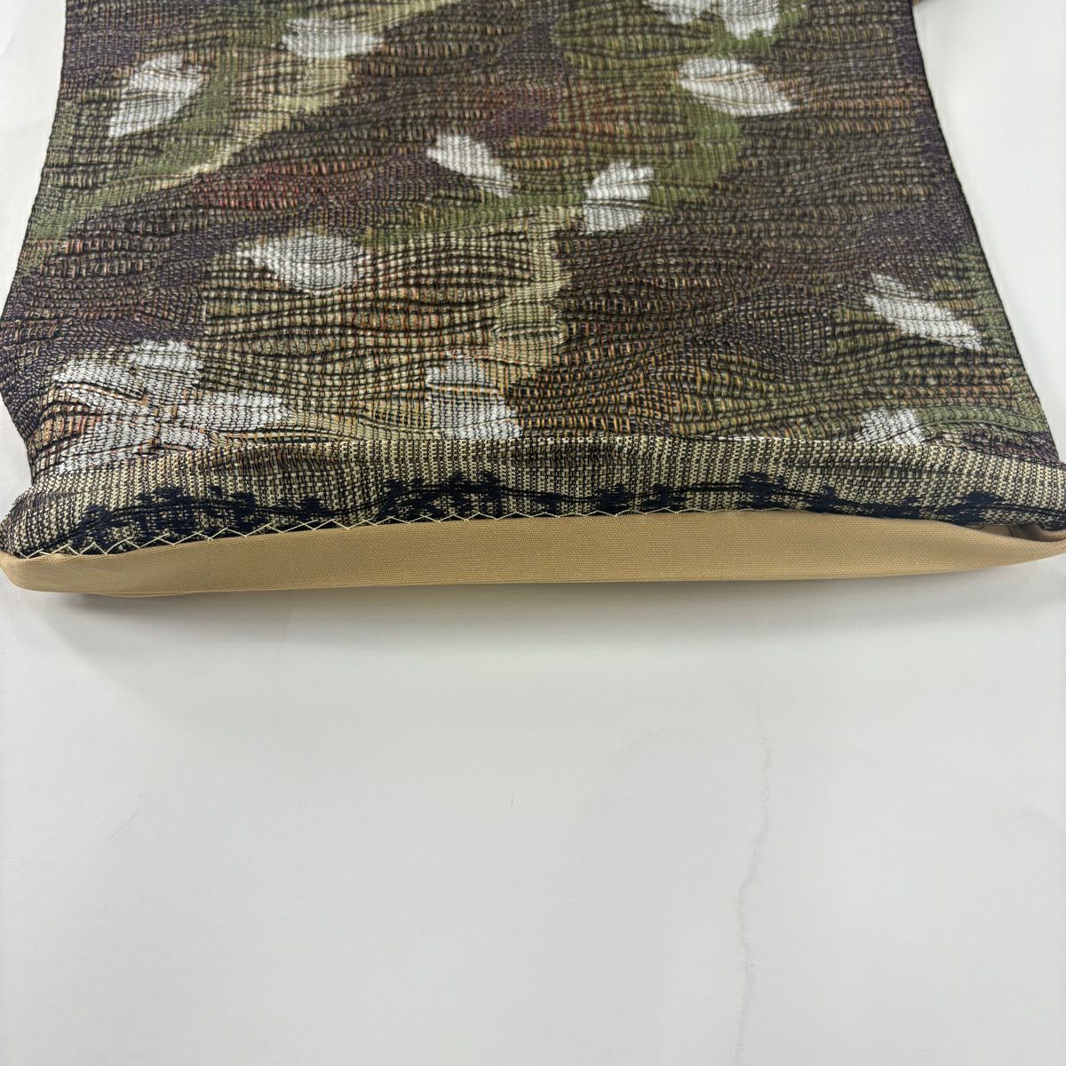 【美品】 袋帶 秀品級 有落款 櫻花花瓣 灰紫 全通 純蠶絲
