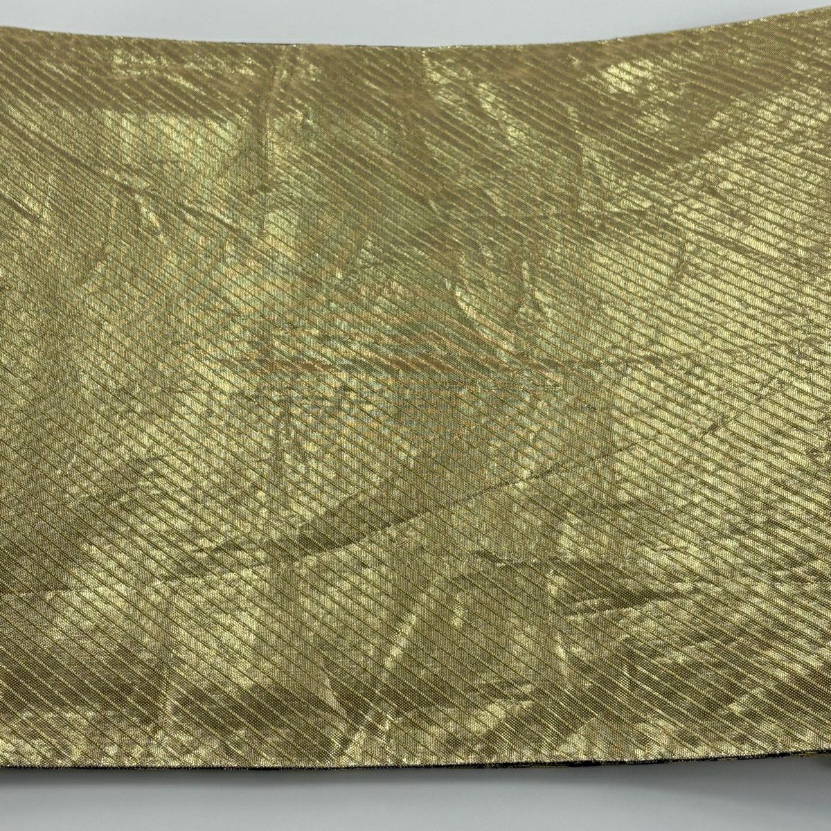 【美品】 袋帶 秀品級 櫻花 流水 金銀線 金金箔 金色 六通 純蠶絲