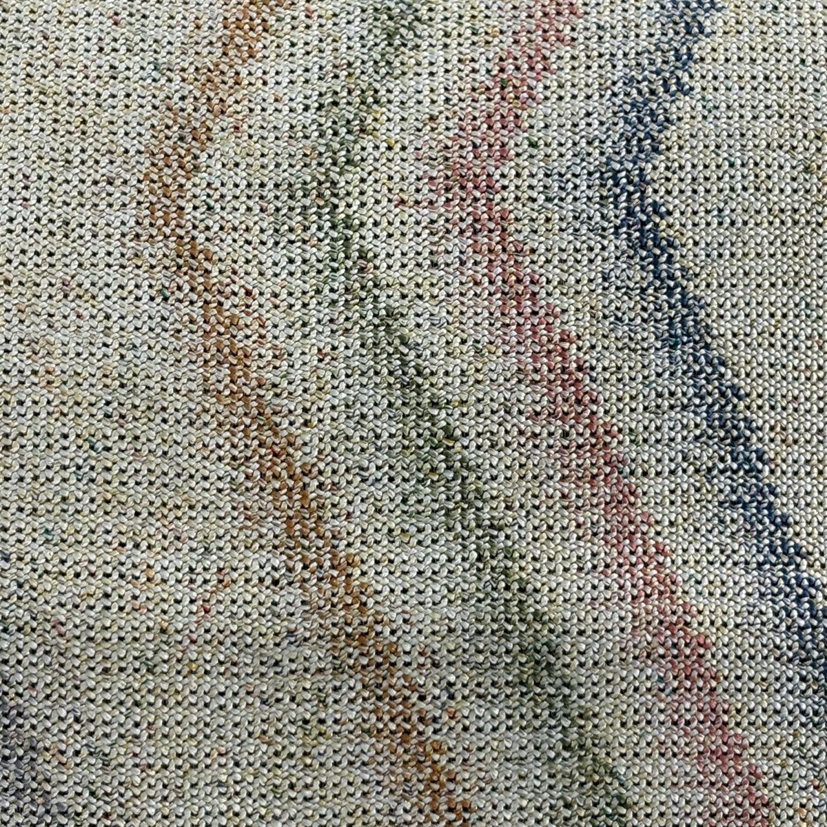 【美品】 名古屋帶 優品級 八寸名古屋帶 松樹葉仕立 雜技仕立 夏帶 幾何圖案 金絲 米色 純蠶絲