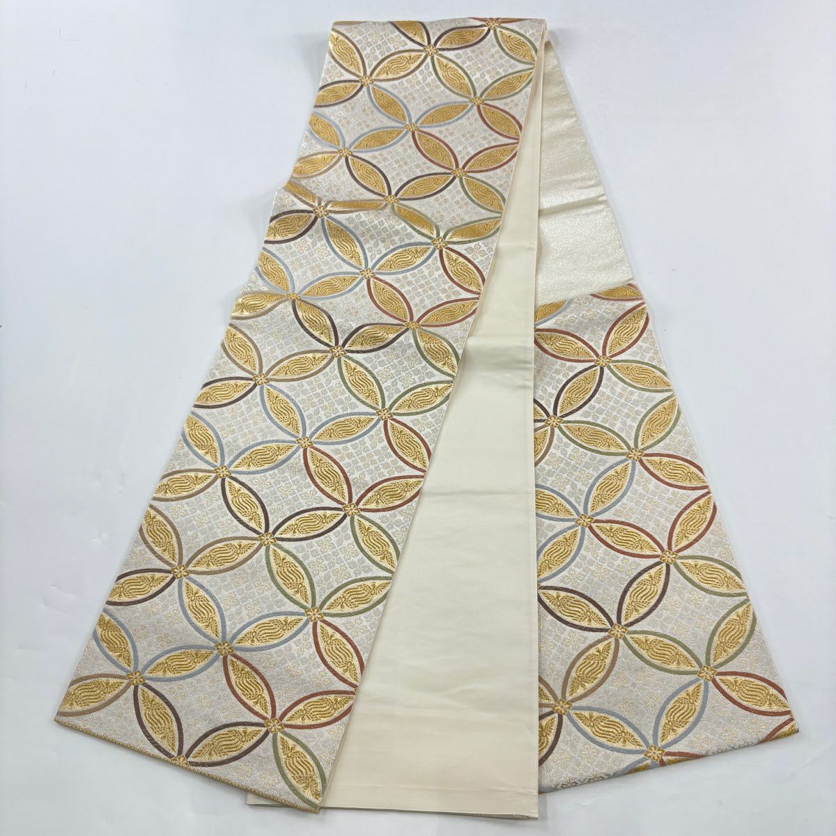 【美品】訪問服 身長160.5cm 袖長65.5cm M 雙層 袋帶套裝 枝梅花 金銀彩 總絞染 黑 純蠶絲 名品級