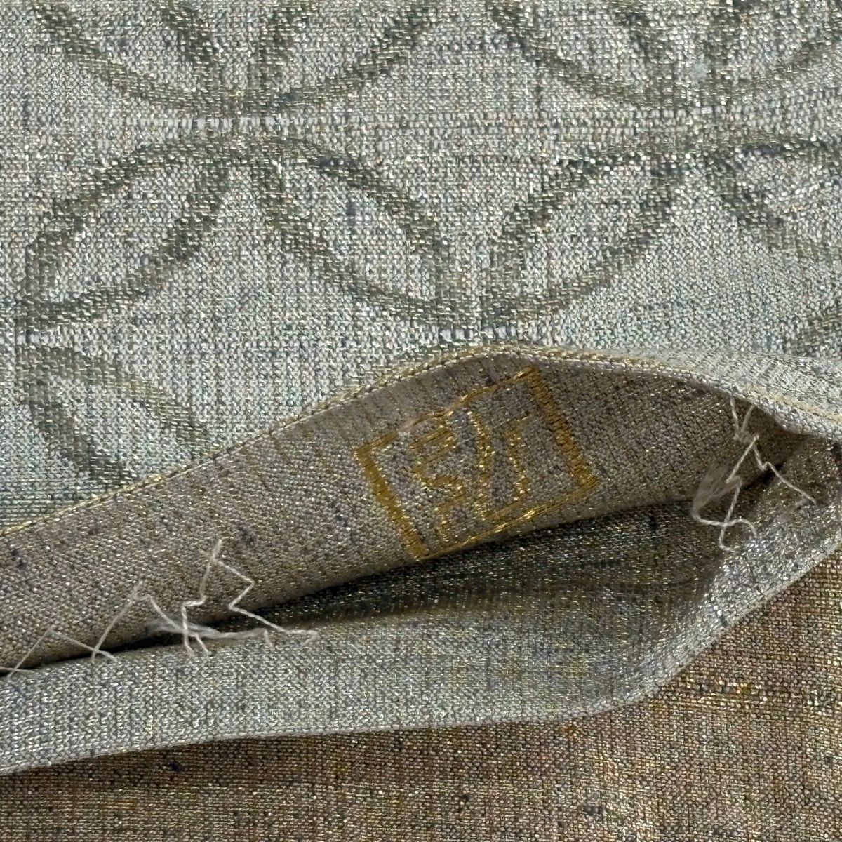 【美品】 袋帶 逸品級 桝屋高尾 有落款 關西仕立 雙寶 段紋 金絲 金金箔 金色 六通 純蠶絲