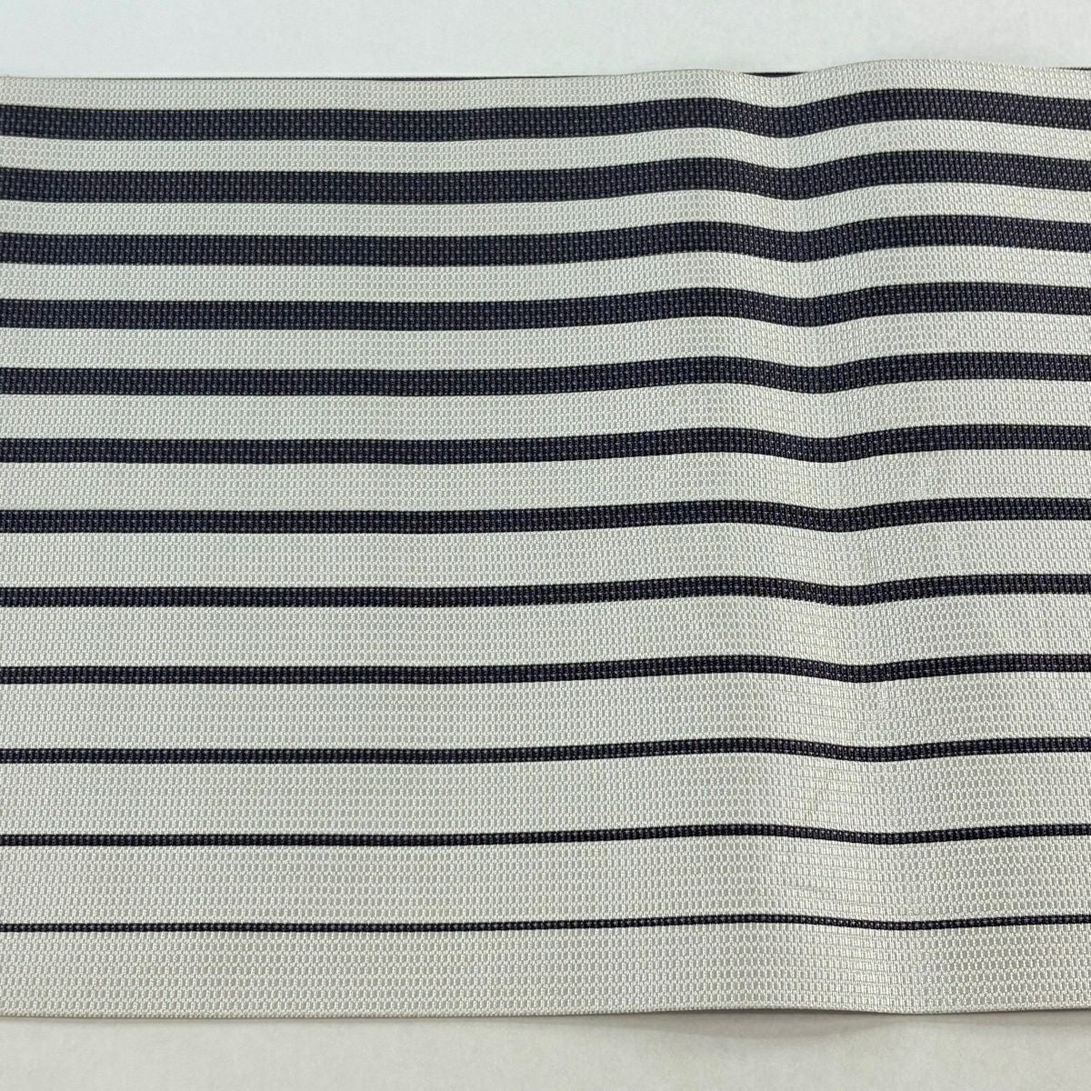 【美品】名古屋帶 逸品級 八寸名古屋帶 松樹葉仕立 幾何學圖案 奶油色 純蠶絲