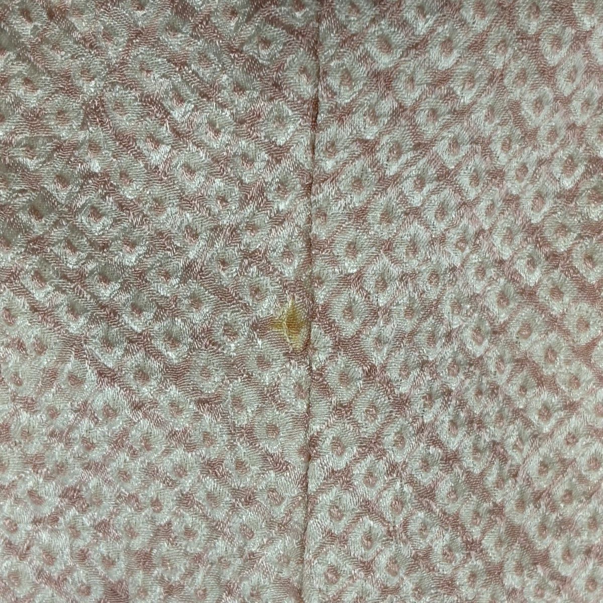 訪問服 身長160cm 袖長65cm M 雙層 草花紋紋 葉柄 刺繡 絞染 淺粉色 純蠶絲 優品級