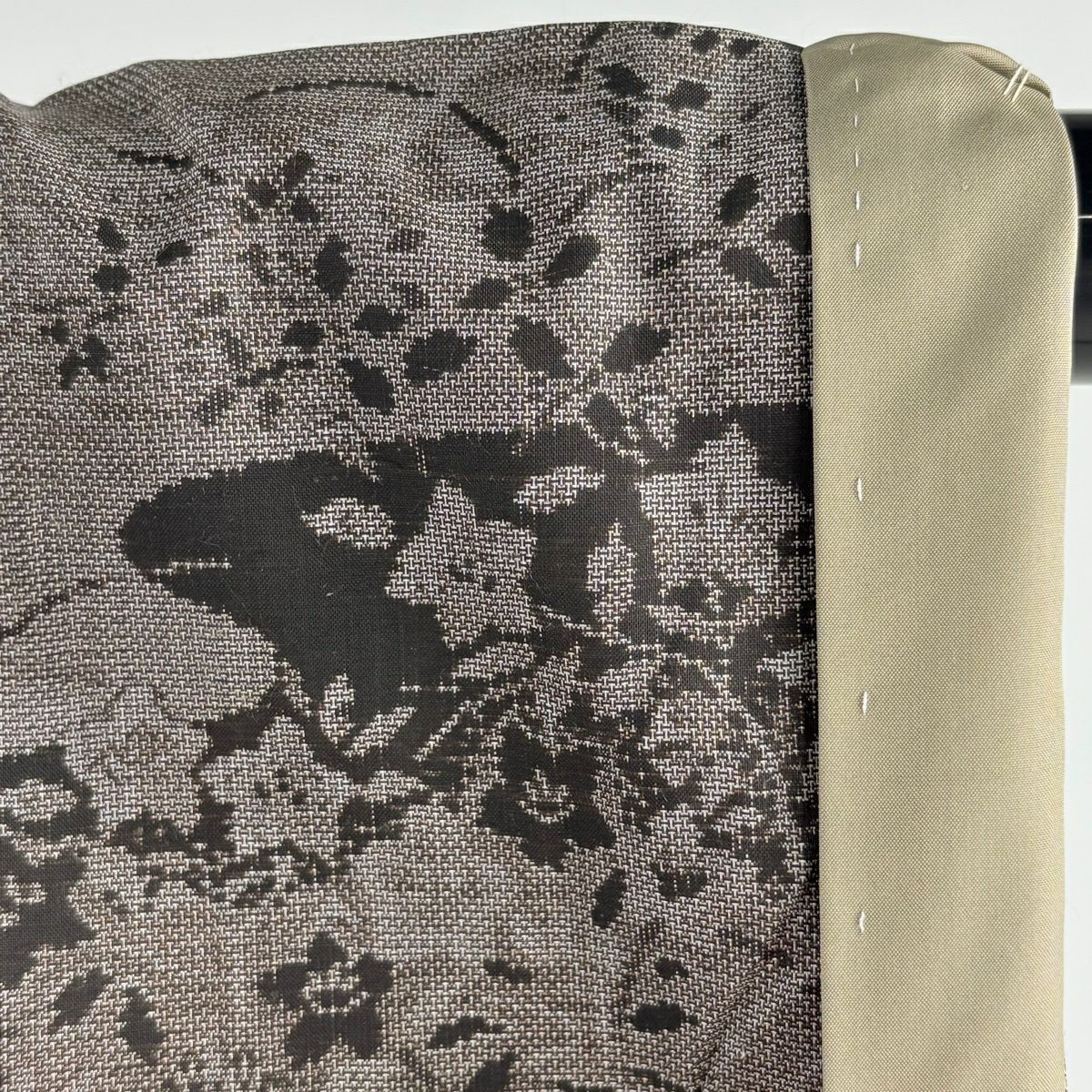 【美品】 大島紬織 身長155cm 袖長62.5cm S 雙層 恵積五郎 琳派 純泥染 證書附 仙鶴 波 焦茶 純蠶絲 逸品級