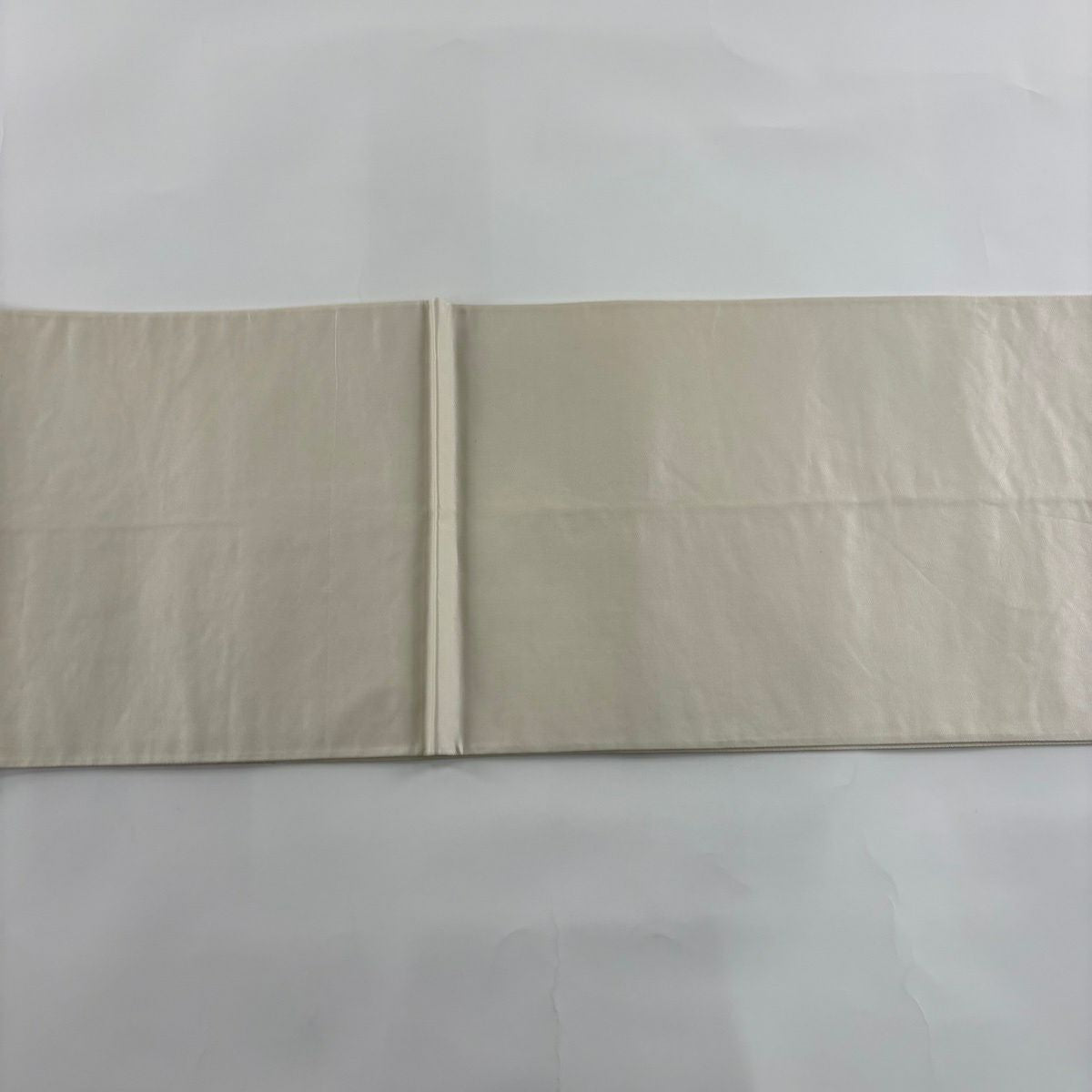 袋帶 名品級 關西仕立 華紋 扇子 相良刺繡 金銀線 奶油色 大鼓圖案 純蠶絲
