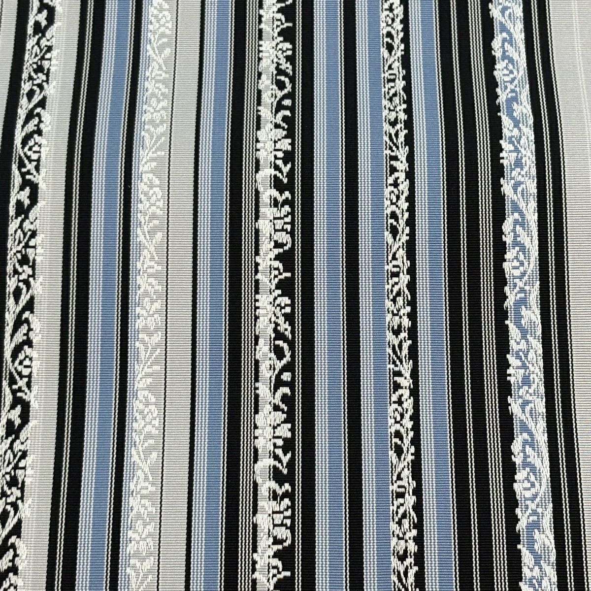 【美品】 名古屋帶 逸品級 八寸名古屋帶 松樹葉仕立 雜紋 草花紋紋 黑 純蠶絲