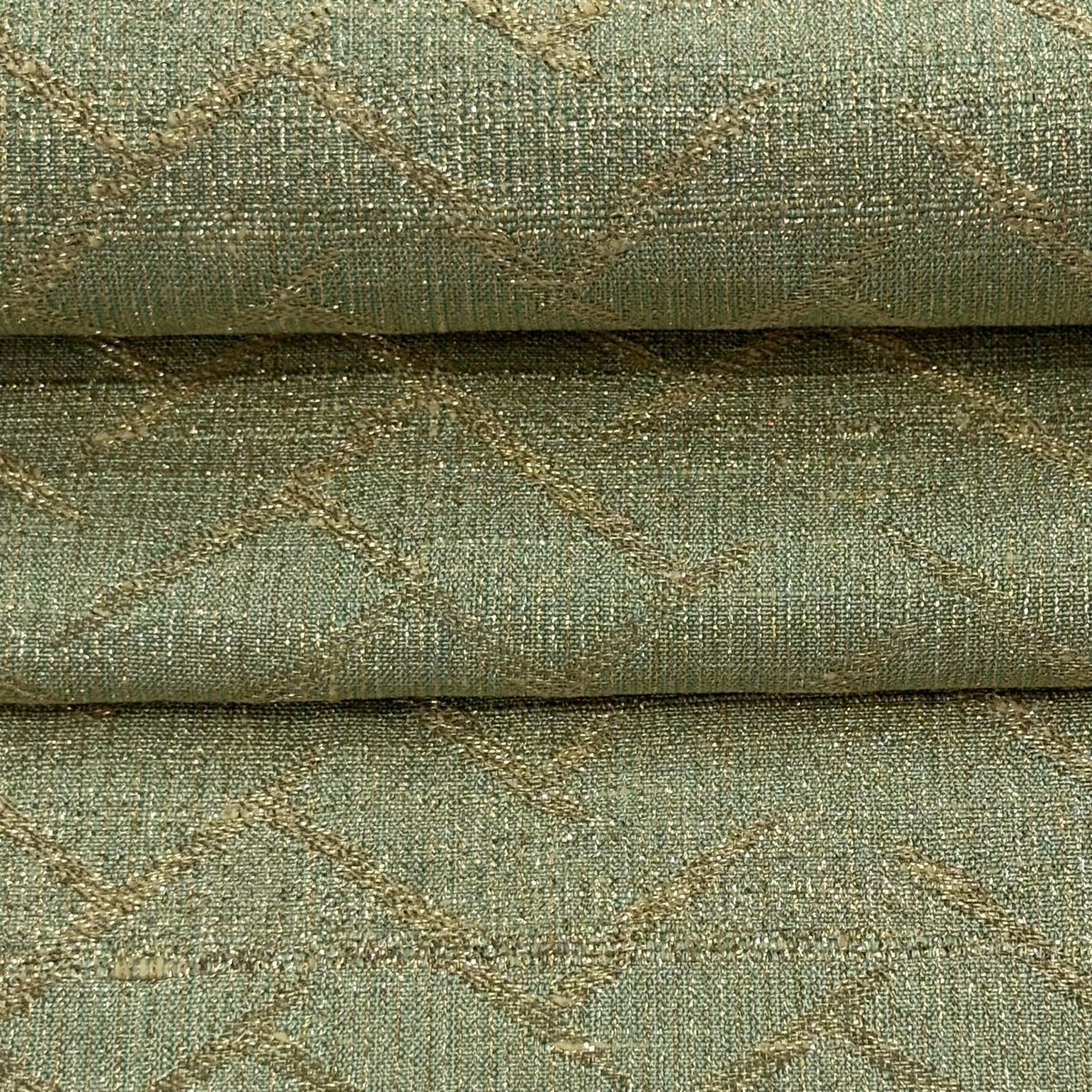 【美品】 袋帶 逸品級 桝屋高尾 有落款 關西仕立 名物裂文檜垣 段紋 淡綠 六通 純蠶絲