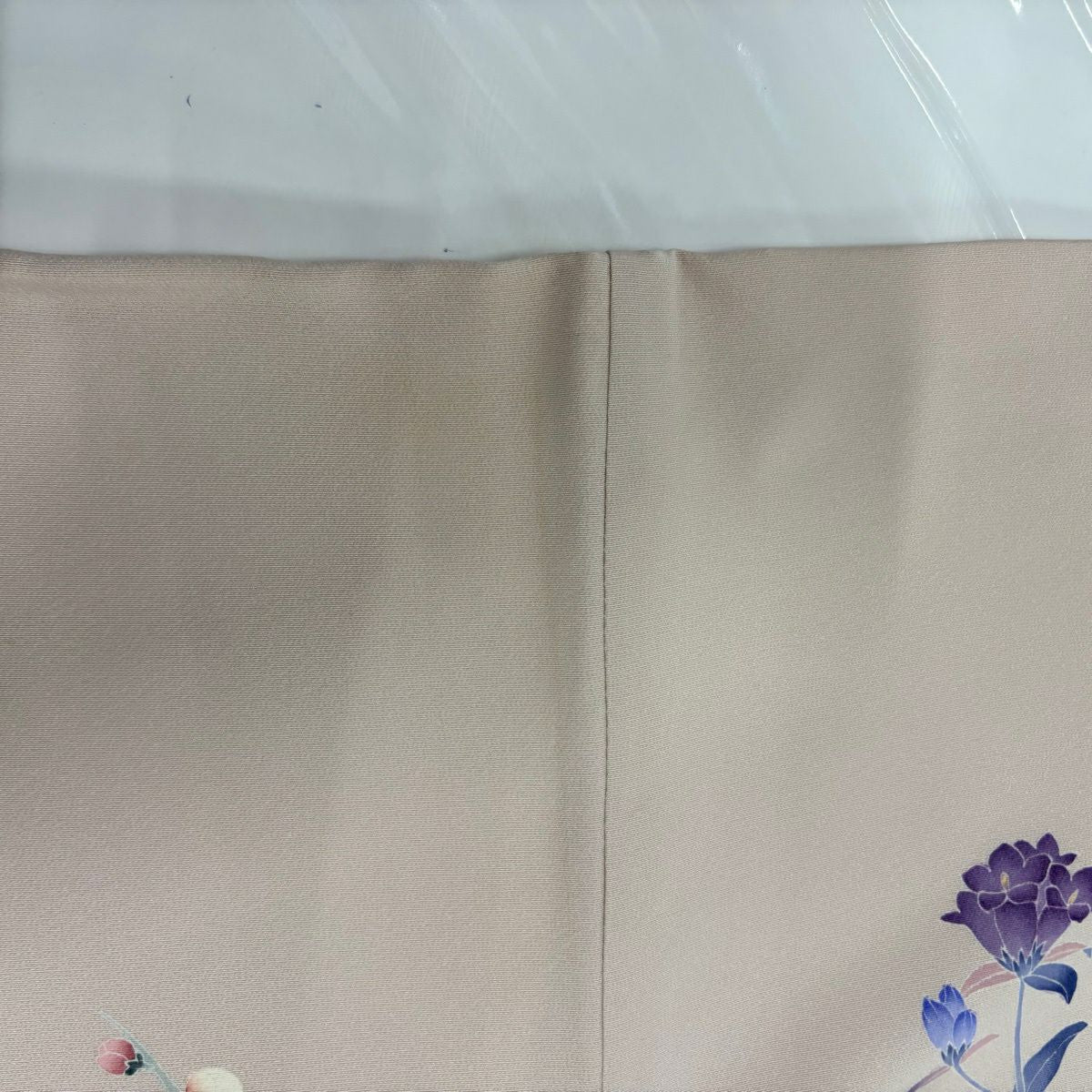訪問服 身長165cm 袖長69.5cm L 雙層 落款有 枝花 椿 漸層 淡粉色 純蠶絲 優品級