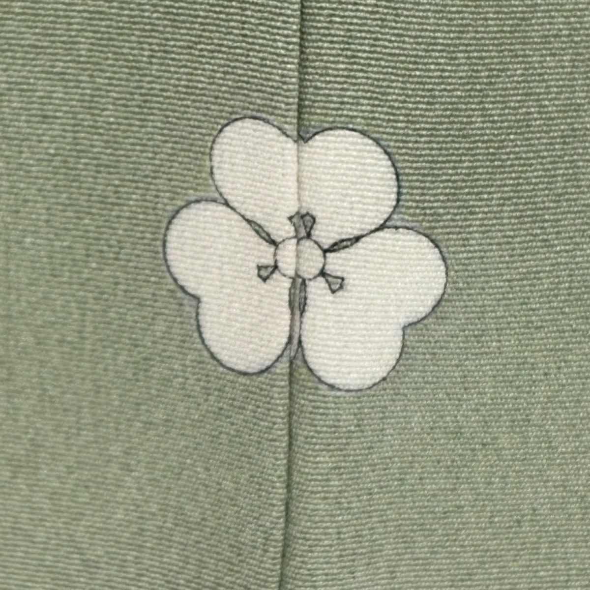 色留袖禮服 身長161cm 袖長70cm L 雙層 落款 花車 牡丹 薄綠 純蠶絲 秀品級 三つ紋