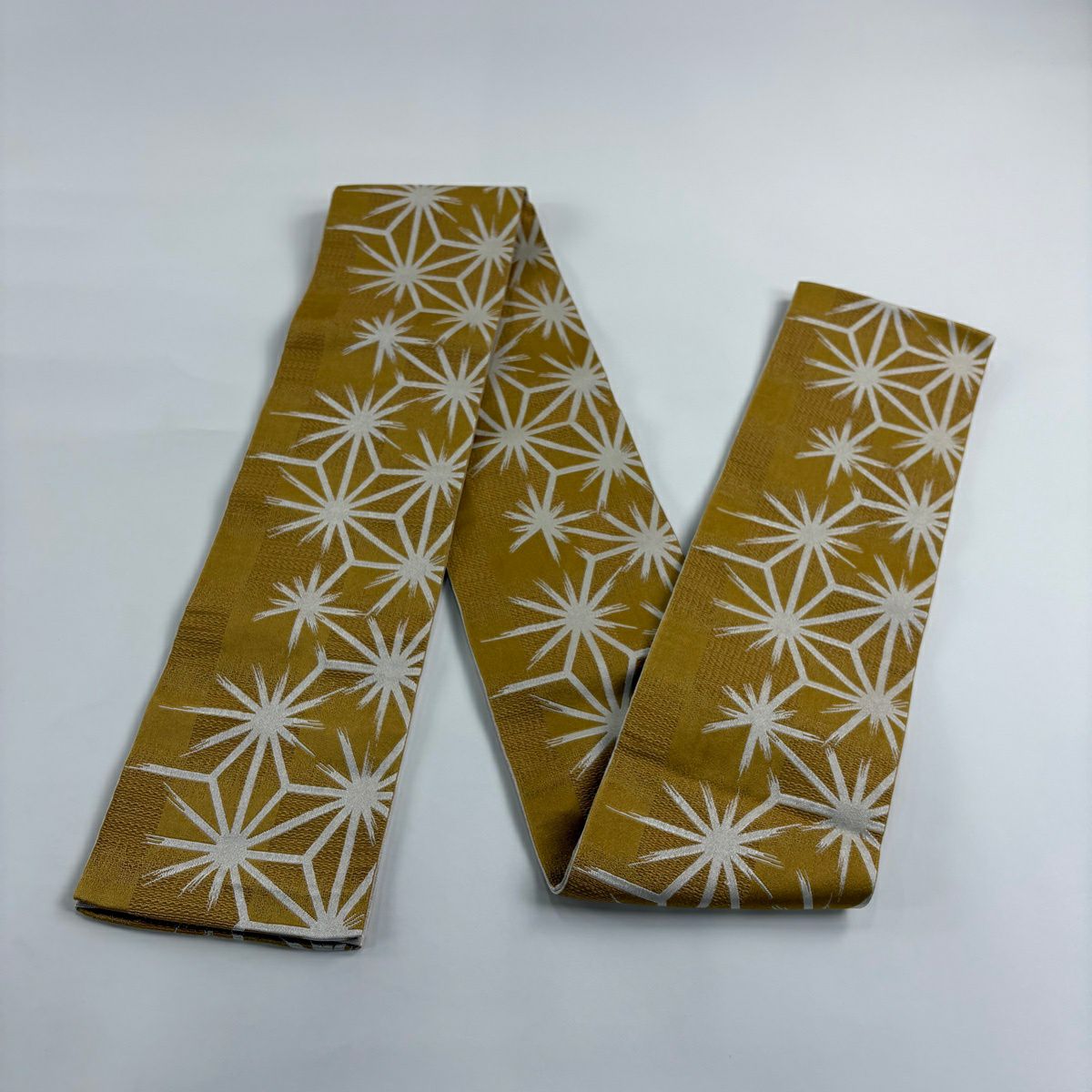 半幅帶 優品級 麻葉 山吹茶 化纖